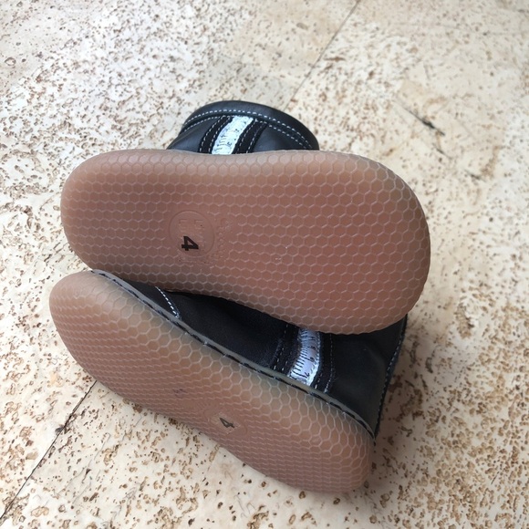 LIVIE & LUCA Black Leather Ruler Measuring Tape Boots Size 4 - Picture 4 of 5